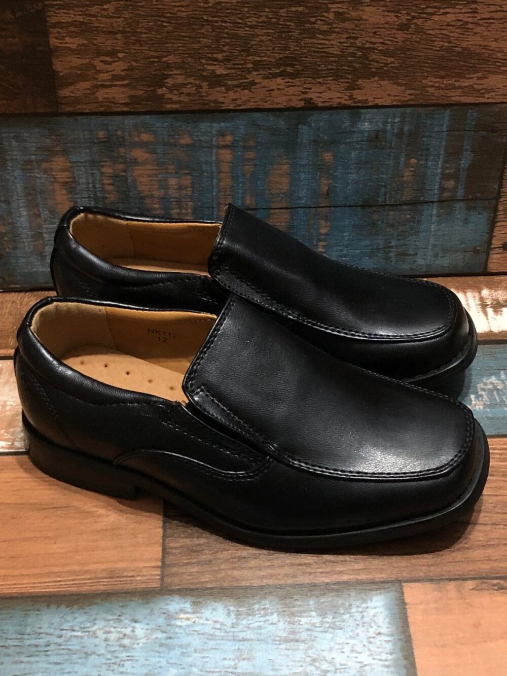 Team Penny Loafers Dress Shoes Little Kids Boys Slip On Black Size 12